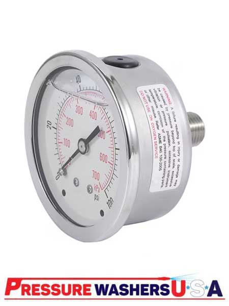 back mount pressure gauge