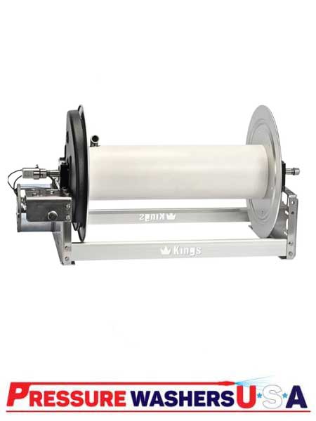 Kings 22" Aluminum Electric Hose Reel with Stainless Steel Manifold