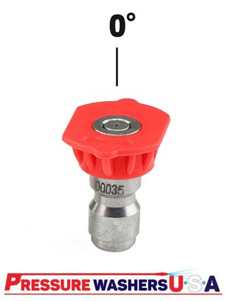 Red 0-deg spray nozzle