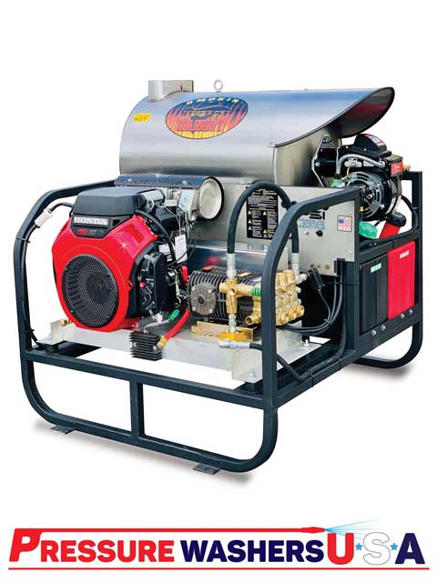 Dragon 4GPM at 4000PSI Hot Water Mobile Skid/Roller, Dragon Heated Unit
